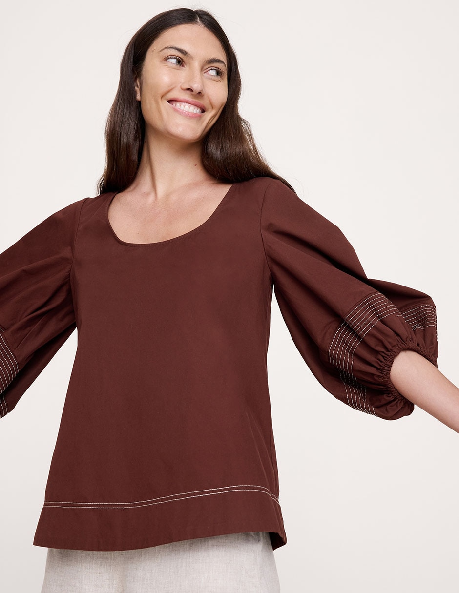 Blusa manga 3/4 para mujer