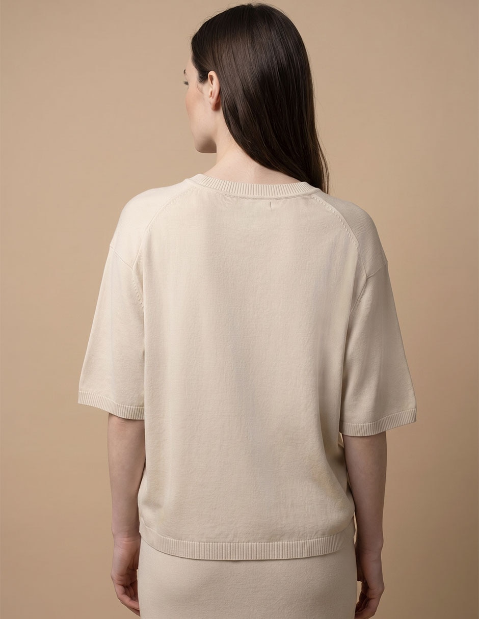Suéter cuello redondo para mujer