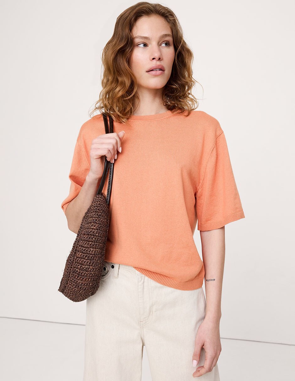 Suéter cuello redondo para mujer 1