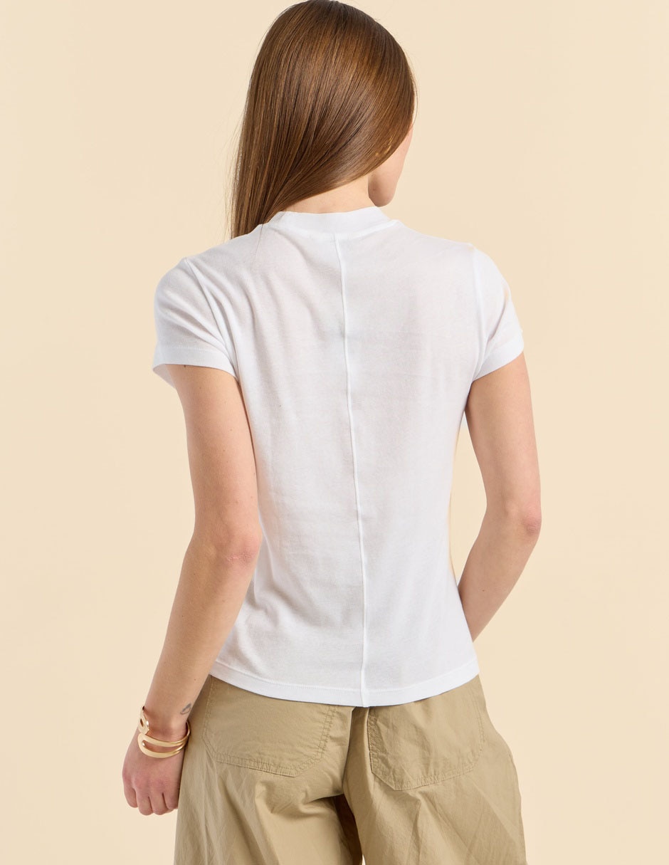Playera manga corta cuello redondo para mujer 2