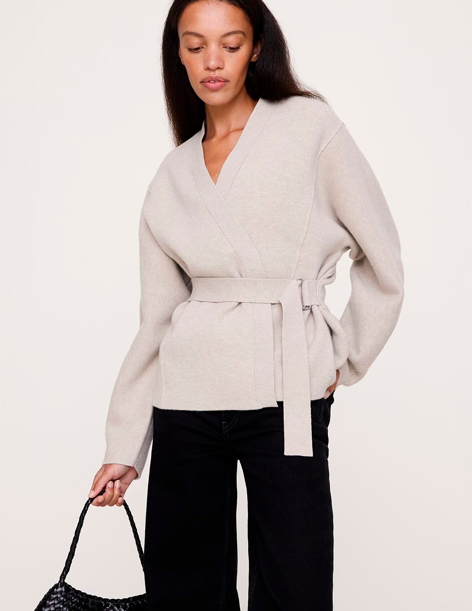 Suéter cuello v para mujer 2