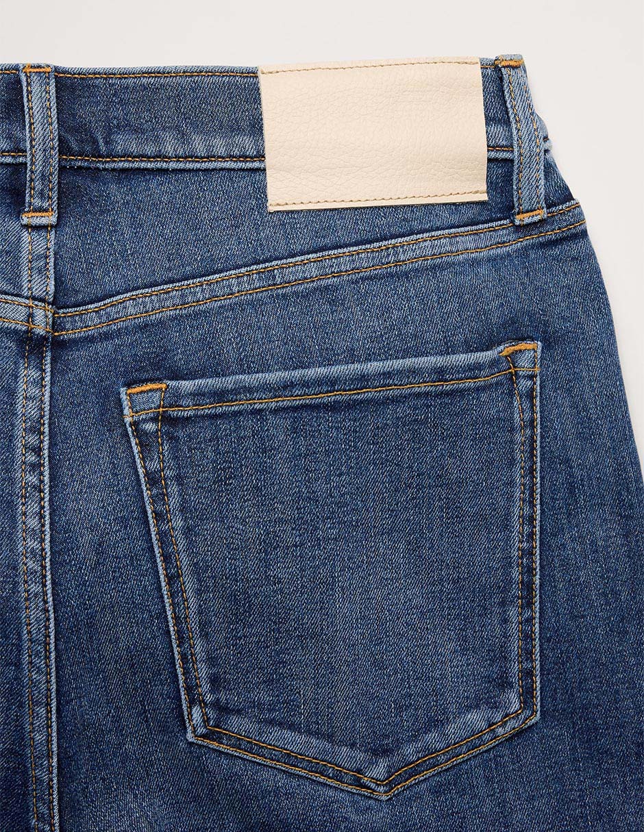 Jeans slim corte cintura para mujer 6