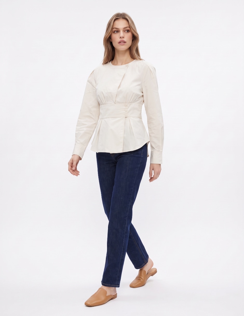 Blusa manga larga para mujer 4