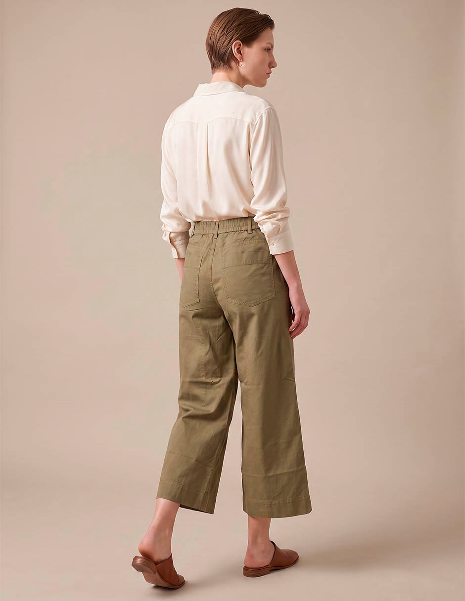 Pantalón coulotte recto mujer 2