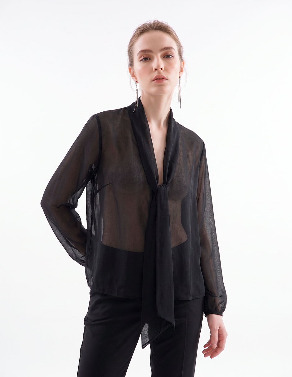 Blusa manga larga para mujer