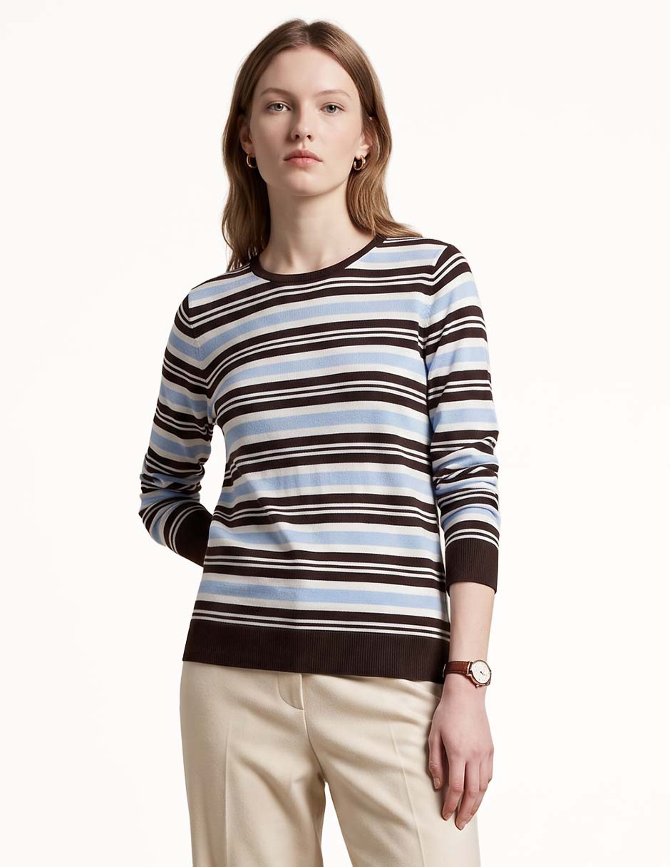 Suéter cuello redondo para mujer