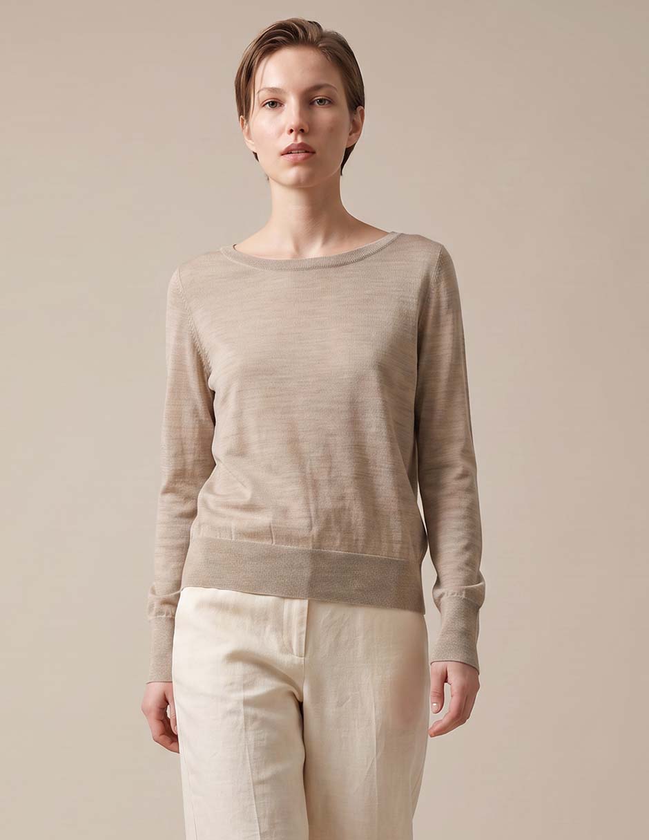 Suéter cuello redondo para mujer