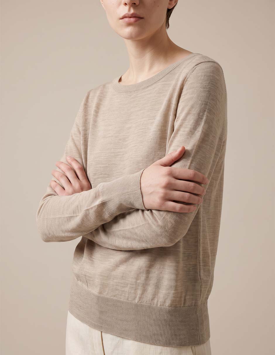 Suéter cuello redondo para mujer 2