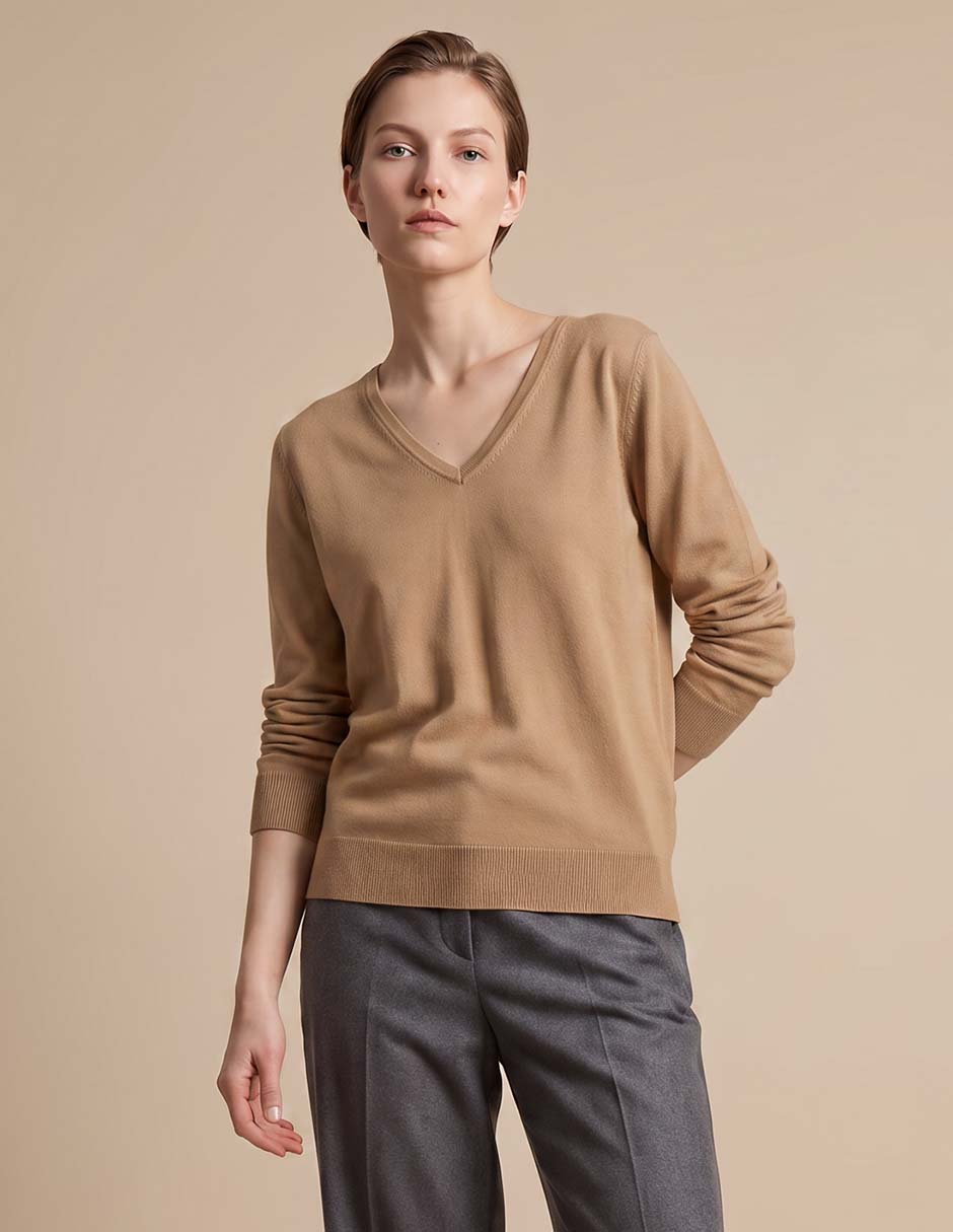 Suéter cuello redondo para mujer 1