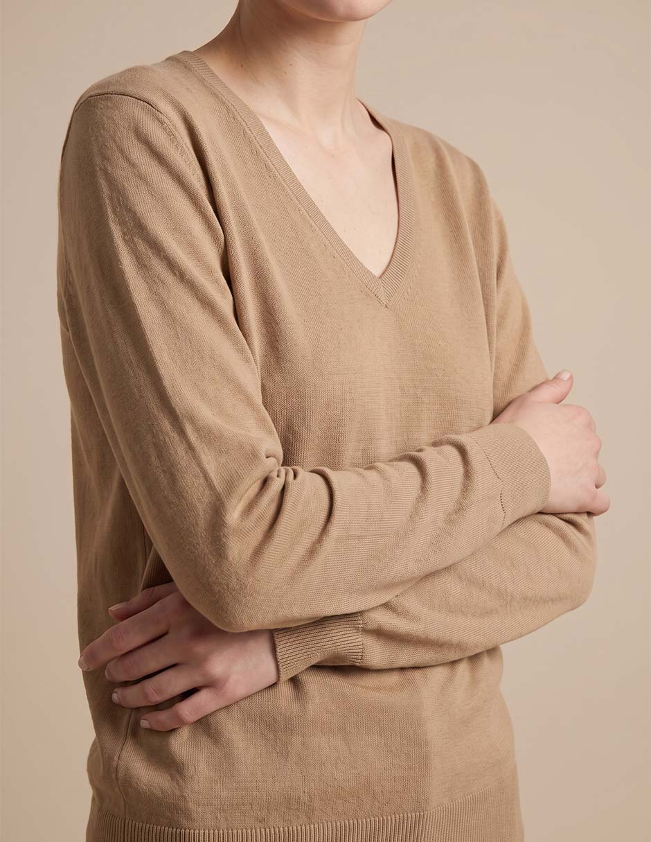 Suéter cuello redondo para mujer 2