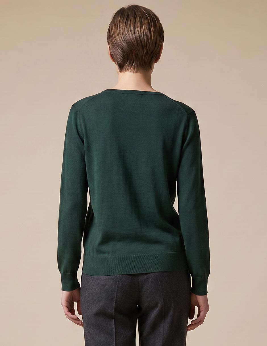 Suéter cuello V para mujer 2