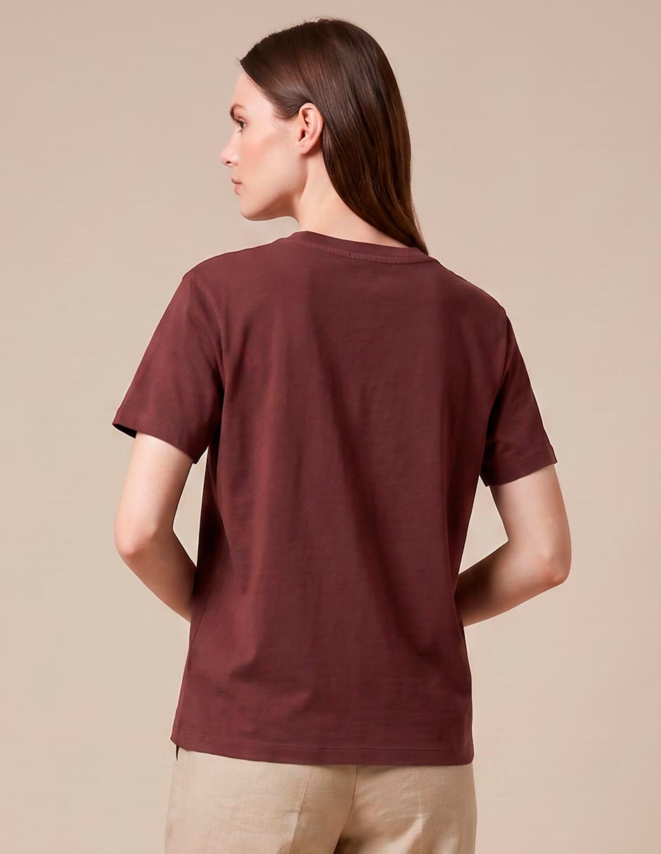 Playera manga corta cuello redondo para mujer 2