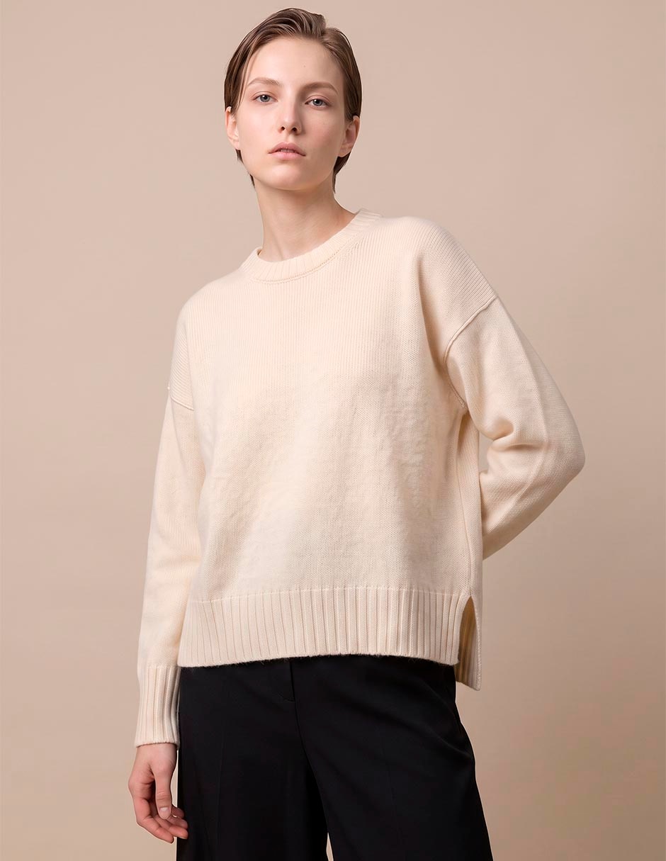 Suéter cuello redondo para mujer