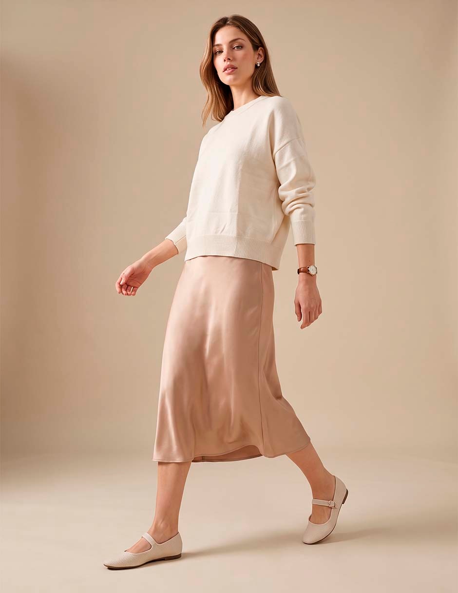 Suéter cuello redondo para mujer