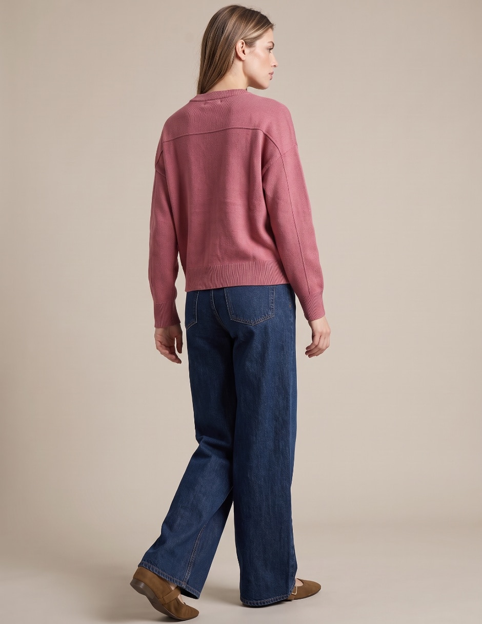 Suéter cuello redondo para mujer 2