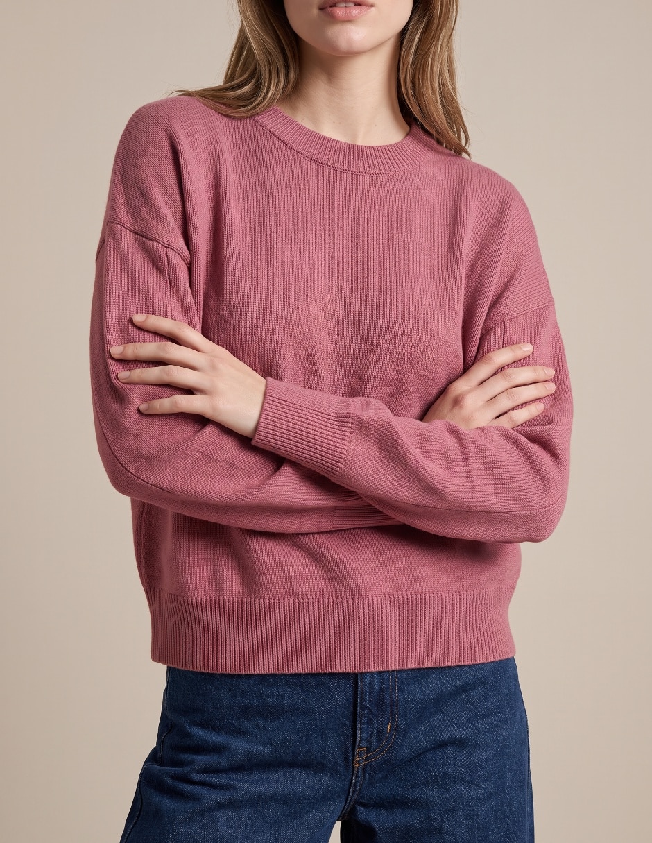 Suéter cuello redondo para mujer 4
