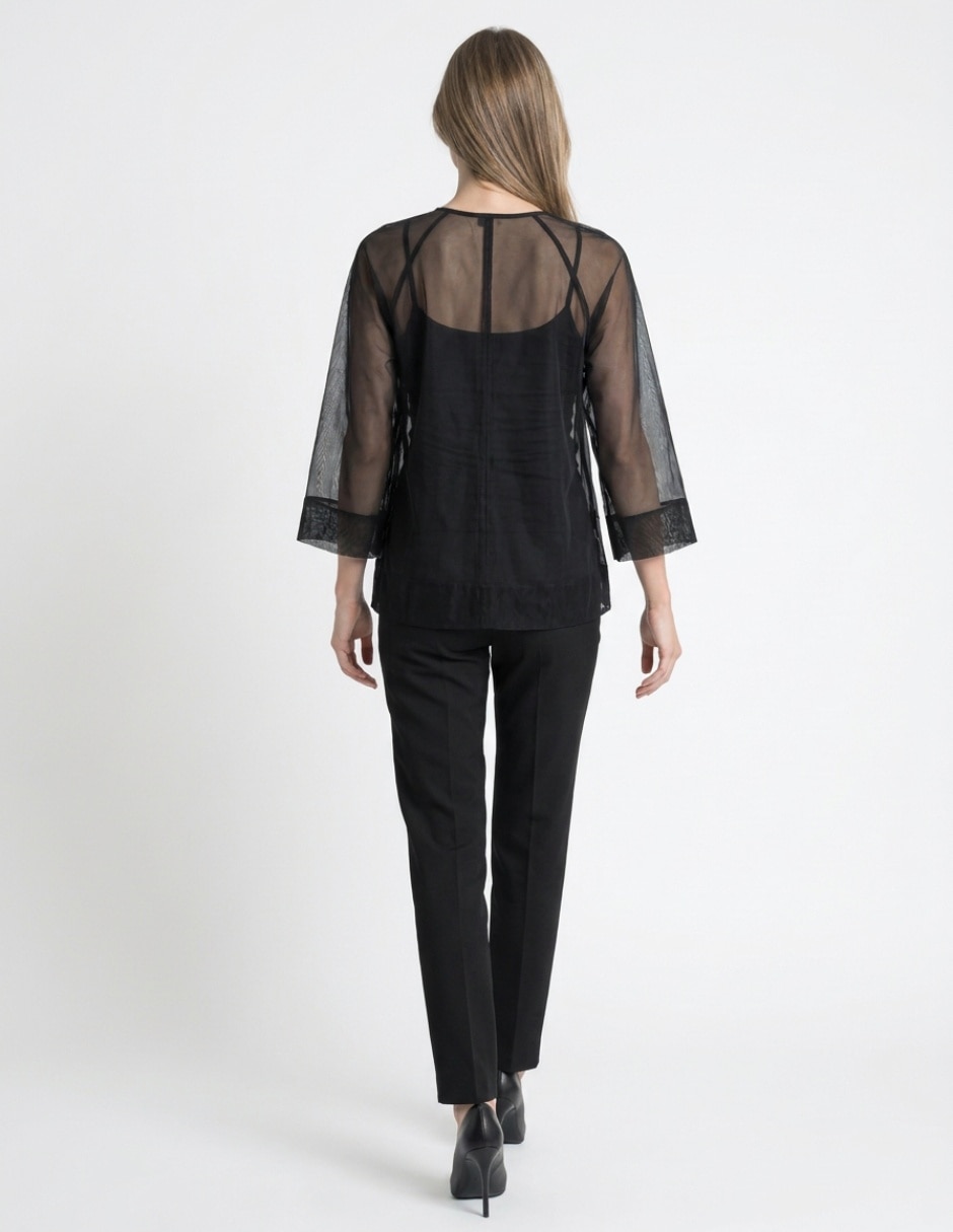 Blusa manga al codo para mujer 2
