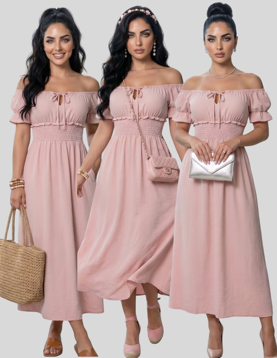 Vestido largo casual Malabis para mujer